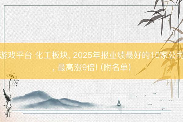 游戏平台 化工板块， 2025年报业绩最好的10家公司， 最高涨9倍! (附名单)